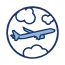 飛行中の機材のアイコン