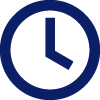 Abbildung von blauer Uhr