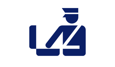 Blue security icon