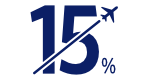 起飞 15% 优惠图标