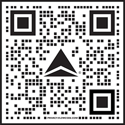 The Fly Delta App QR code on desktop and hero image on mobile.