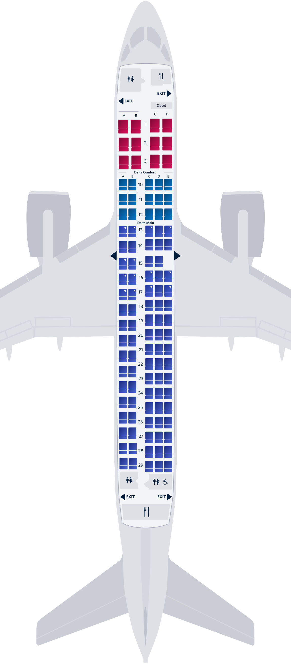 空客A220-100座位图
