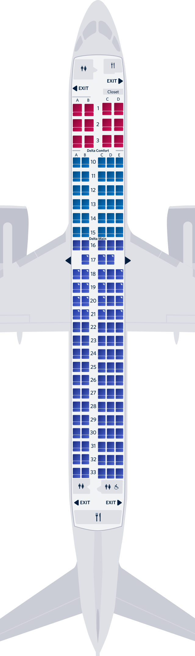 Airbus A220-300 Sitzplatzübersicht