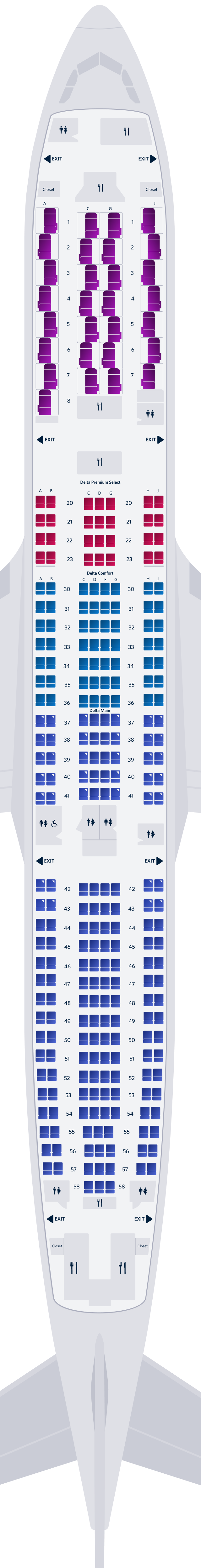 Airbus A330-900neo Seat Map