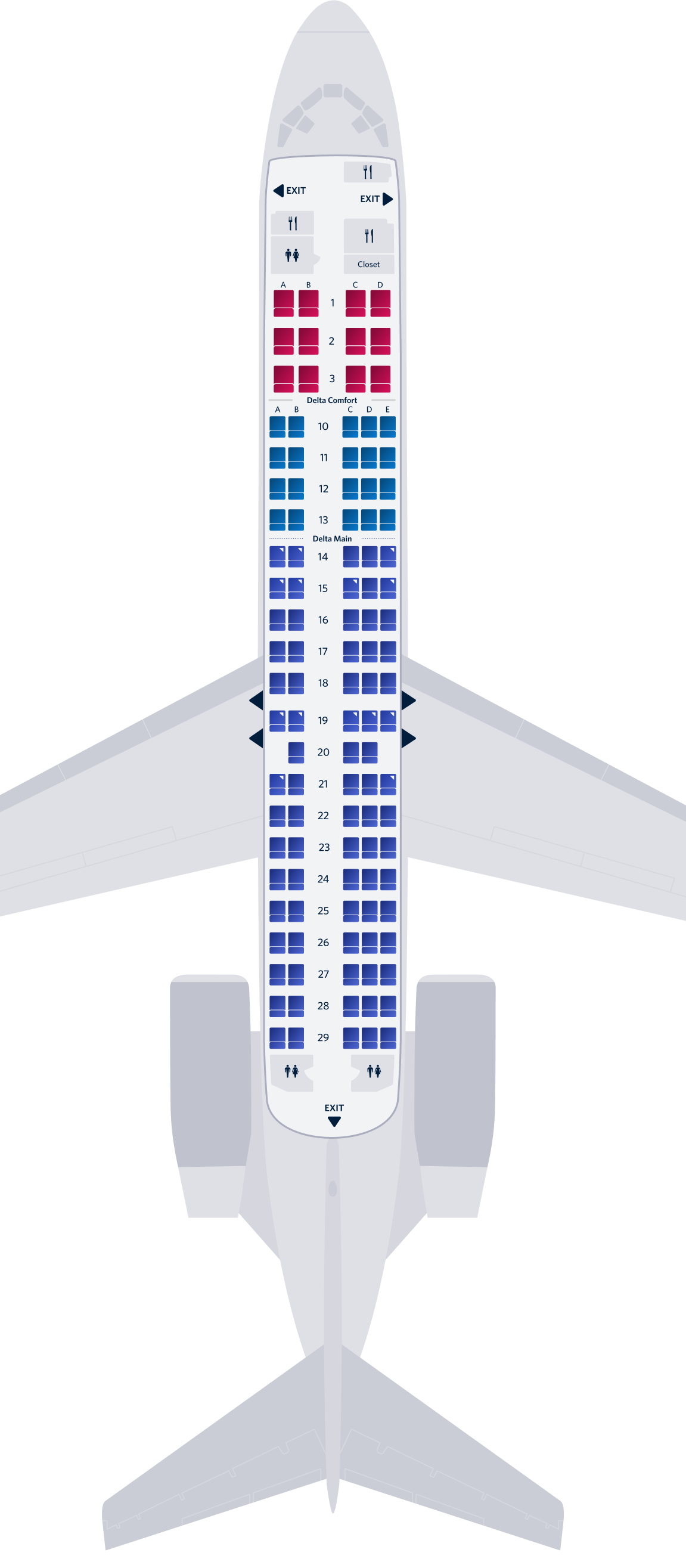 Boeing 717-200 – Sitzplatzübersicht