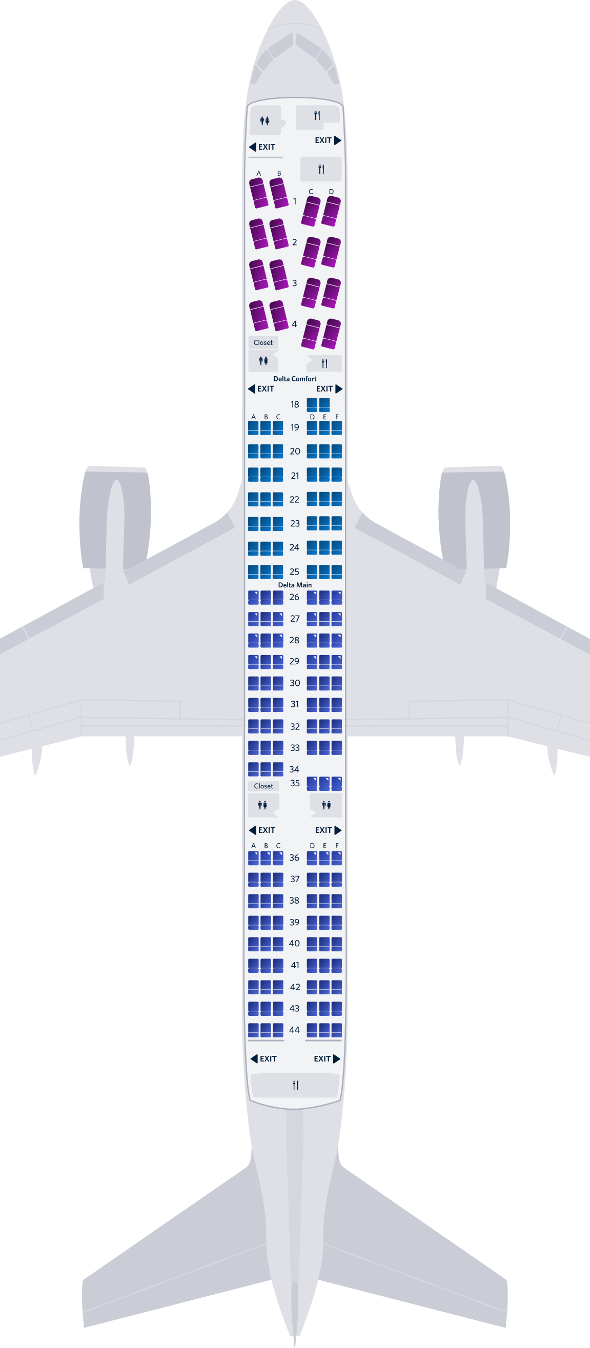 Boeing 757-200-75S seat map