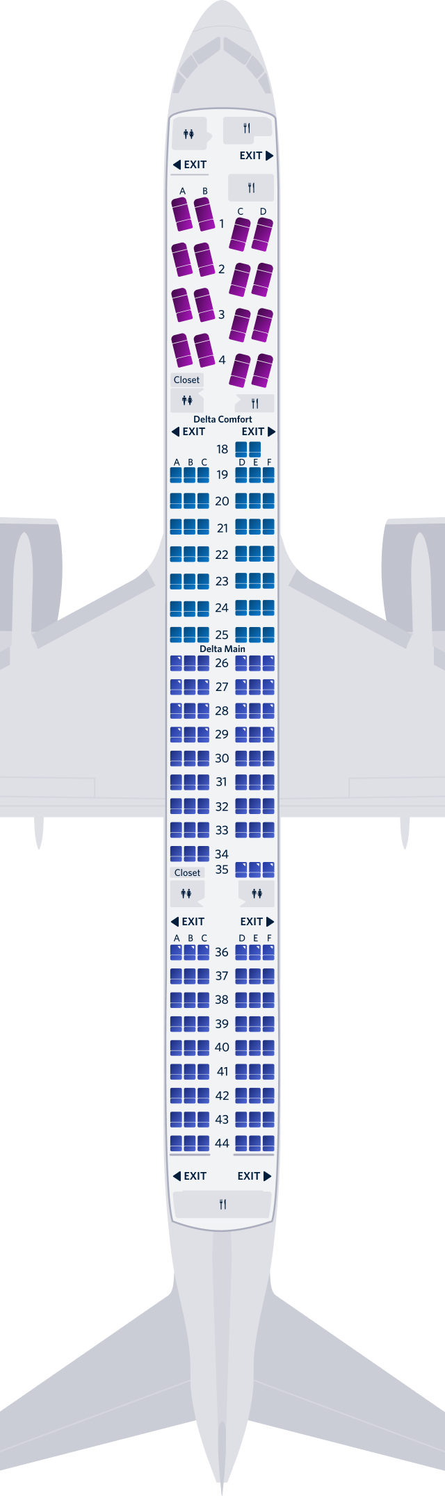 Boeing 757-200-75S seat map