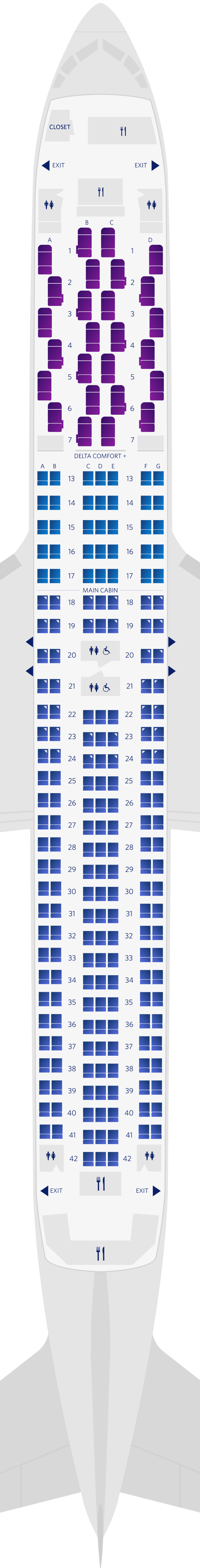 Boeing 767-300ER (76Z) – Sitzplatzübersicht